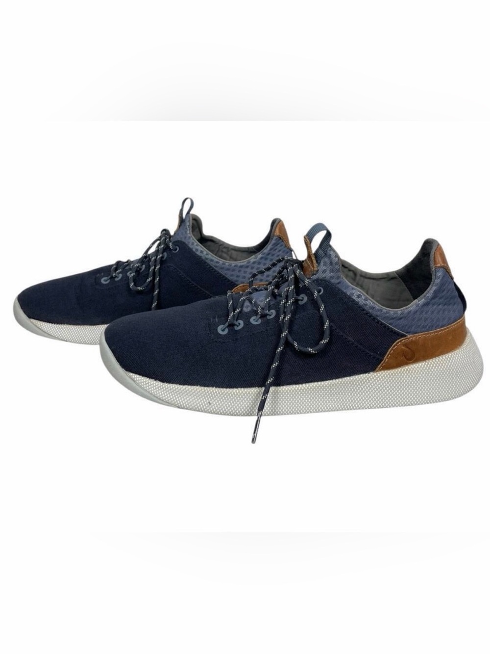 OluKai Nanea Li Shoes Blue Canvas Men’s 9.5 Lace-up Beach Vacation Resort